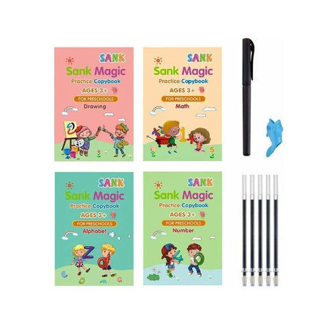 Calmind Caligrafía y Lettering Kit para Niños (4 pack); Cuadernos