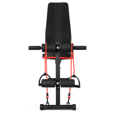 Adjustable Weight Bench Training Bench with Pull Rope Full Body Workout - Oncros