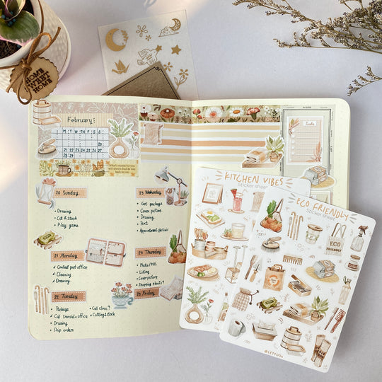 Premium sticker sheets, washi tapes and more | Handmade by LETTOOn