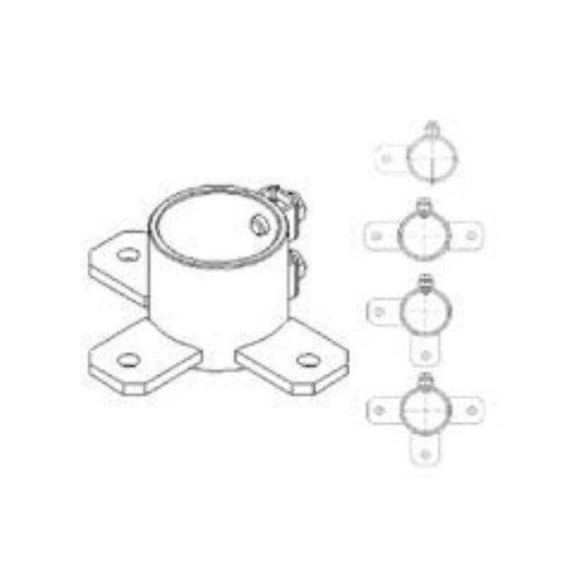 Bracket for fixing pipes, grids, gates on the shelf ККР76.1.60