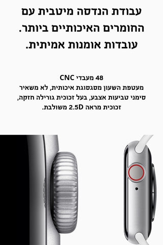 שעון חכם עבודת הנדסה מיטבית עם החומרים האיכותיים ביותר.
עובדות אומנות אמיתית. 48 מעבדי CNC מעטפת השעון מסגסוגת איכותית, לא משאיר סימני טביעות אצבע, בעל זכוכית גורילה חזקה, זכוכית מראה 2.5D משולבת.