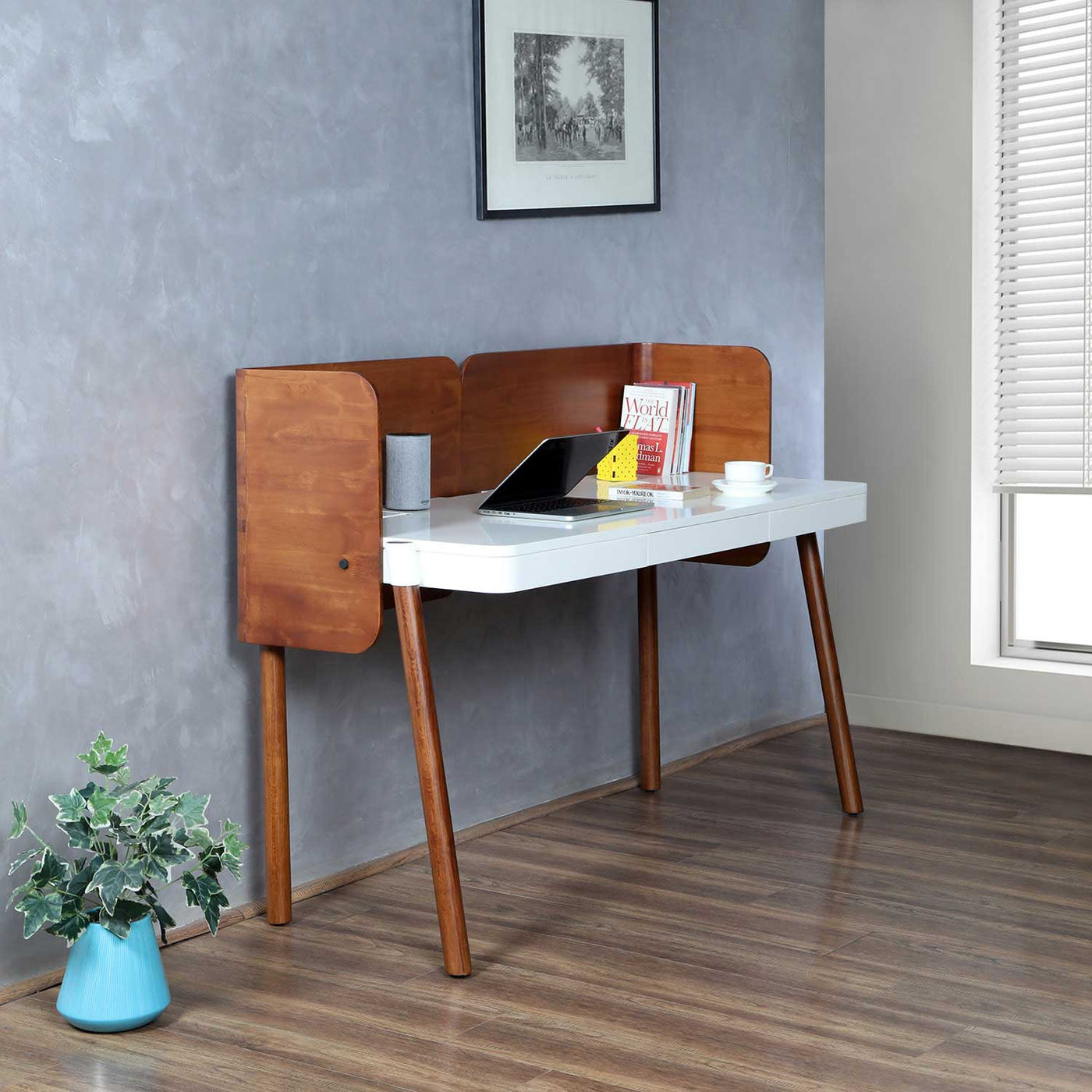 mid century smart wall desk