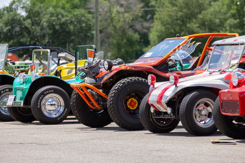Car Show lineup featuring pictures of dune buggies