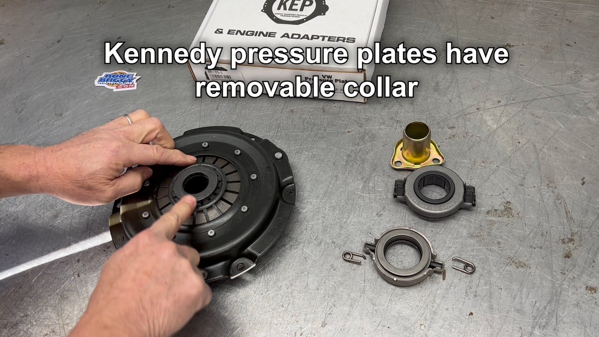 Picture showing kennedy brand pressure plate with removable center collar