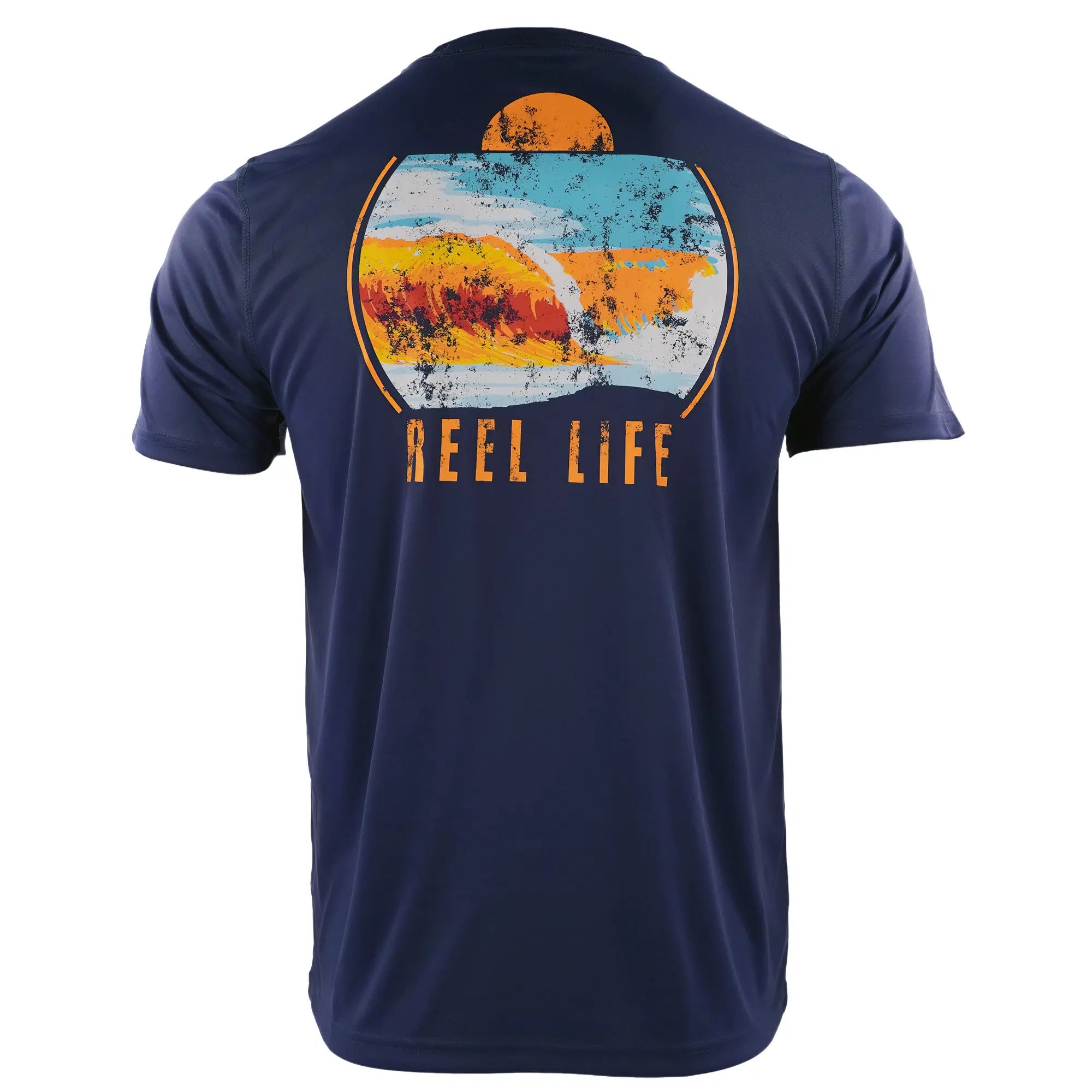 Reel Life Basic Wave UV Long Sleeve Performance T-Shirt - Apricot