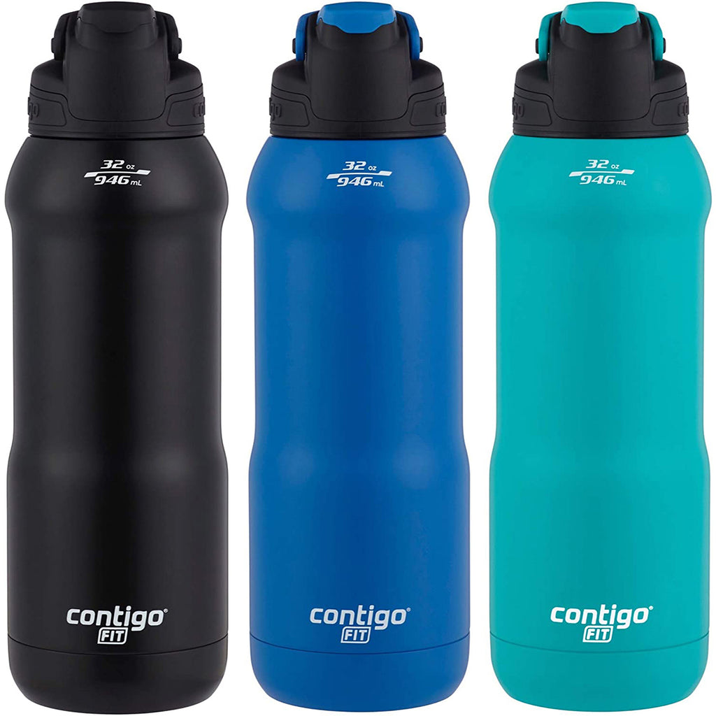 Contigo 32oz Ashland Chill Autospout Stainless Steel Water Bottle Blue Corn