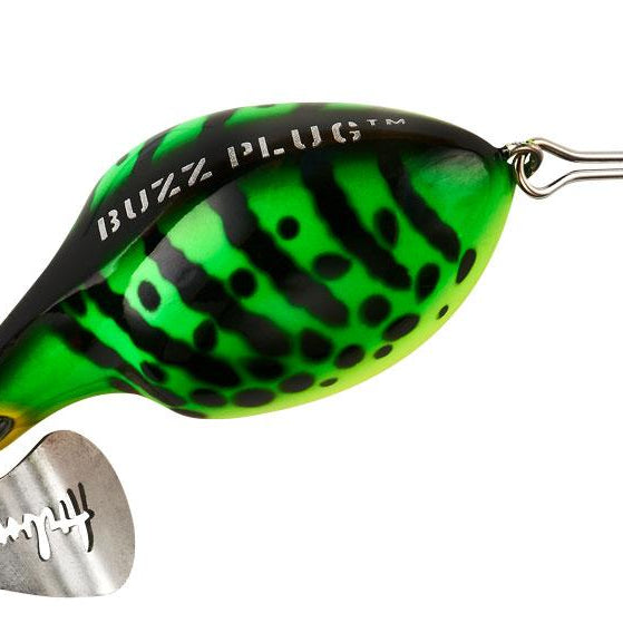 Arbogast Buzz Plug Jr. 5/8 oz. Topwater Fishing Lure - Frog/White