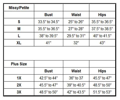 Sizing Chart – NY COLLECTION