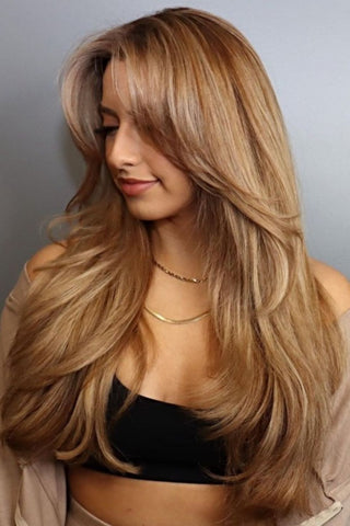just right beauty long layers blonde hair long face framing pieces voluminous long hair hottest hair trends 2022