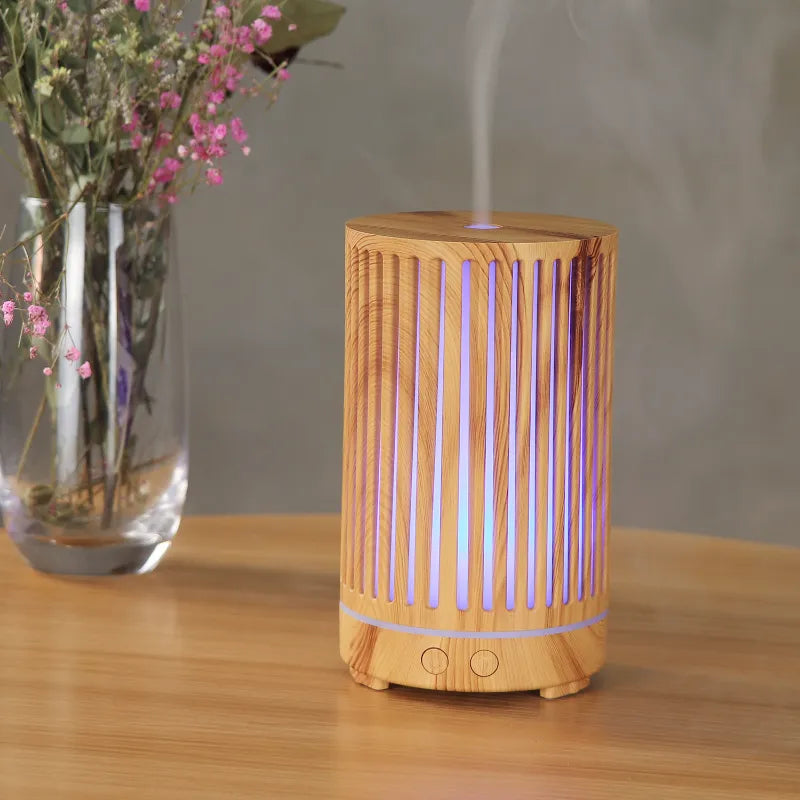 Aromatherapy Machine Hollow Essential Oil Diffuser Desktop Mini Air Humidifier Ultrasonic Aroma Diffuser Night Light Bedroom