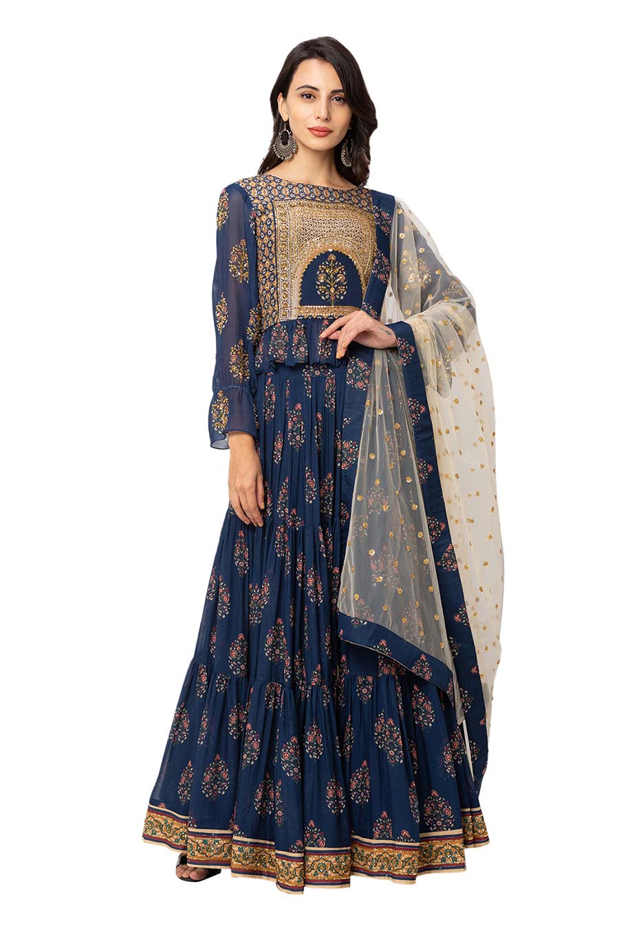 Shop Blue Benazir Embroidered Lehenga Set by SOUP BY SOUGAT PAUL at House  of Designers – HOUSE OF DESIGNERS