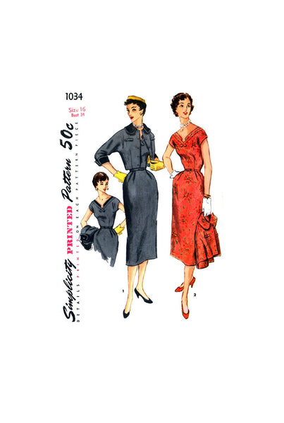 Vintage Sewing Pattern Reproduction 1950's 50's Playsuits Sleeveless Coat  Multiple Sizes Bust 29 30 31 32 33 34 36 Inch INSTANT DOWNLOAD 