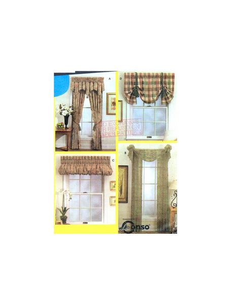 Simplicity Sewing Pattern 9986 Window Treatments Shades Valances Curt