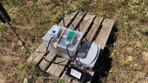 Here we are testing two converters connected to turbines side by side to see the effect of white surface color on the temperature inside the DC/DC converter