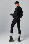 SHIRLEY Oversized Sweatshirt With Multicolor Drawstring in Black
