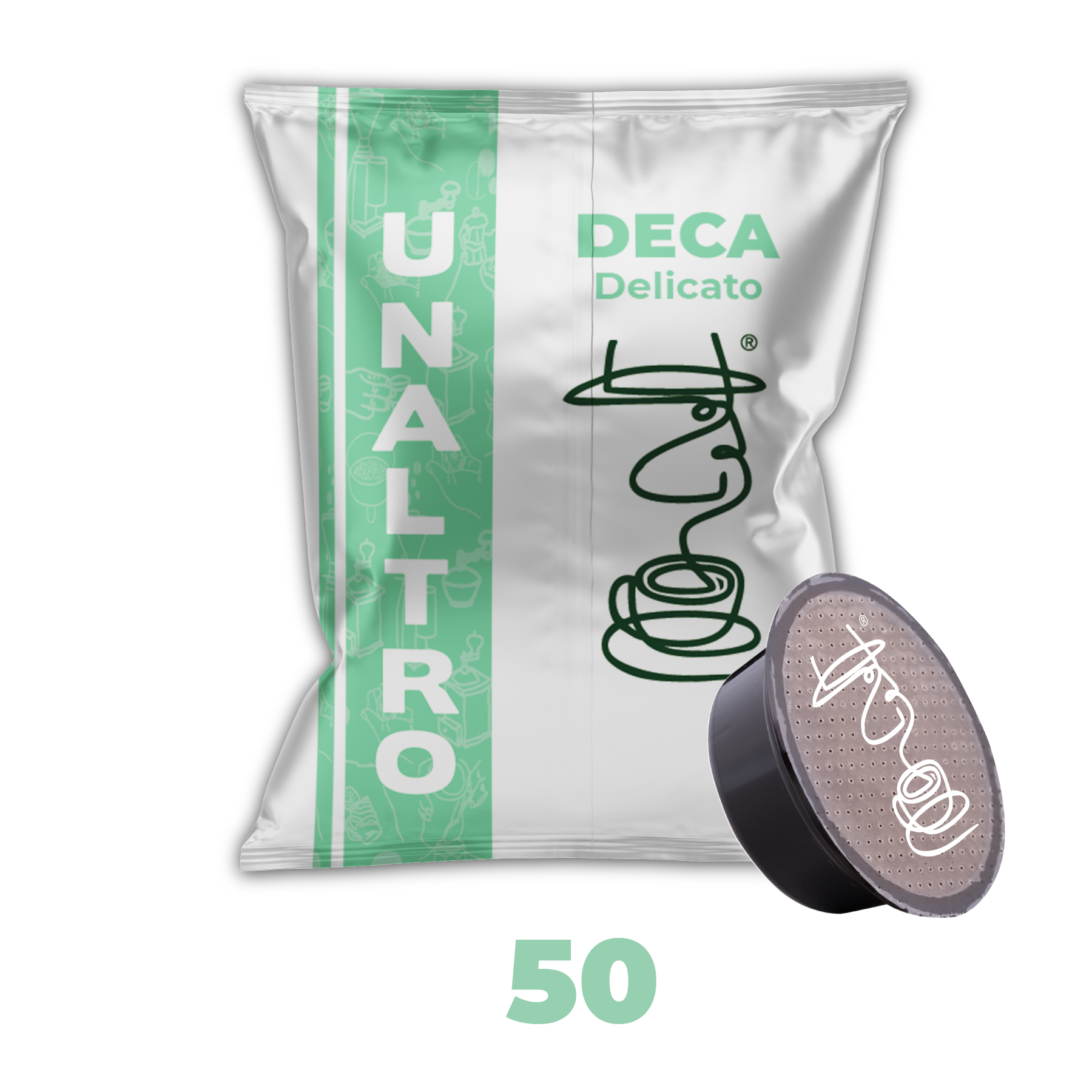 50 CAPSULE UN ALTRO CAFFE MISCELA DECA COMPATIBILI BIALETTI ® –  unaltrocaffeshop