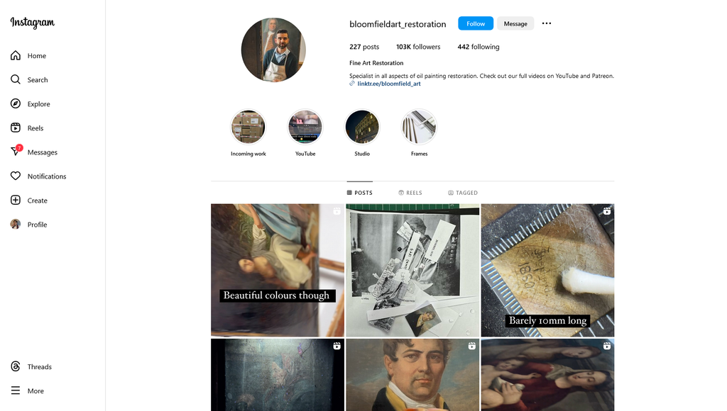 Social Media Strategy for art restoration websites 3