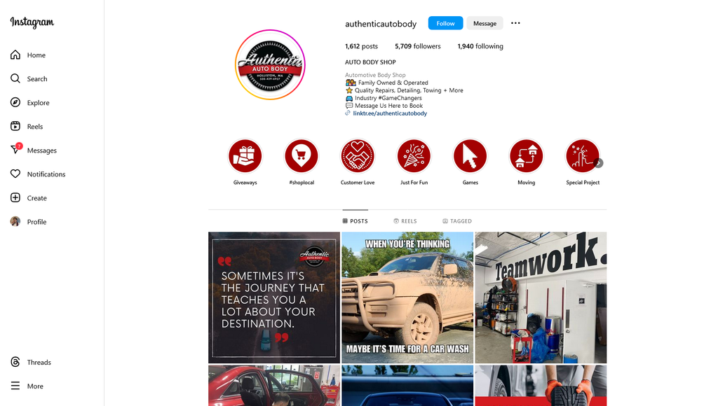 Social Media Strategy for auto body shop websites 3