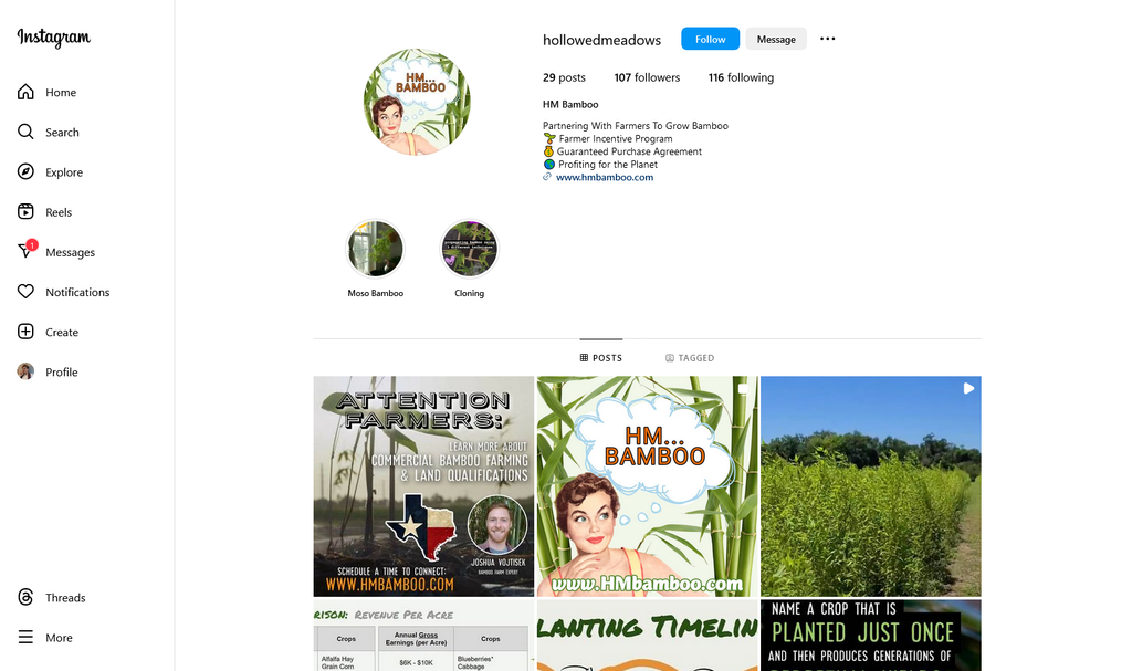Social Media Strategy for bamboo farm websites 2