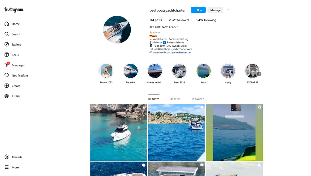 Social Media Strategy for boat charter websites 1