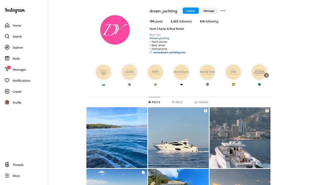 Social Media Strategy for boat charter websites 4