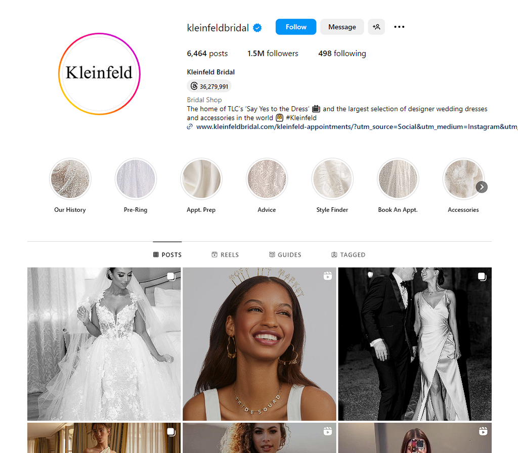 Social Media Strategy for bridal shop websites 1