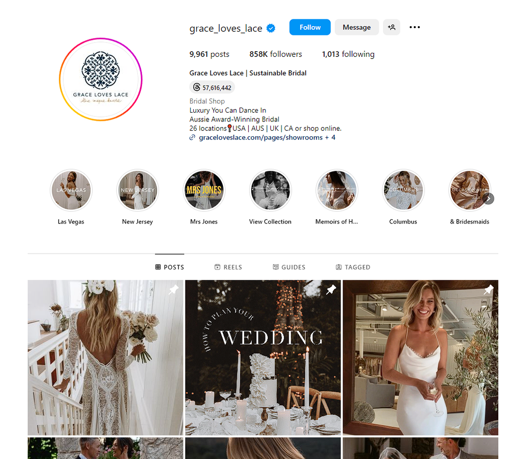 Social Media Strategy for bridal shop websites 4