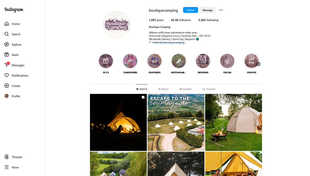 Social Media Strategy for camping supply store websites 2