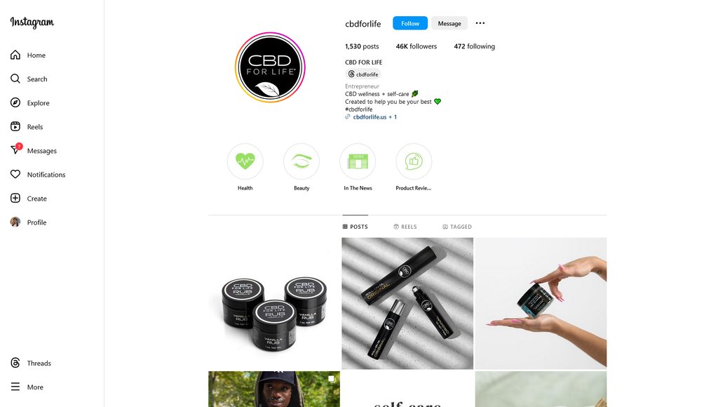 Social Media Strategy for cannabis beauty products websites 2