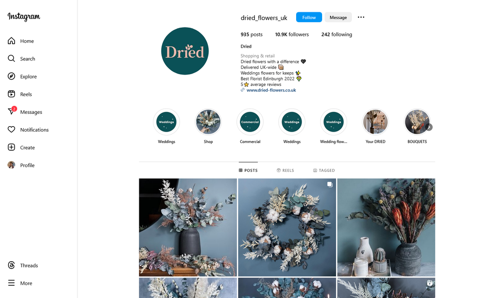 Social Media Strategy for dried flower websites 1