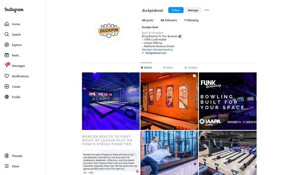 Social Media Strategy for duckpin bowling alley websites 1