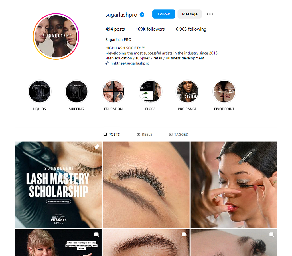 Social Media Strategy for eyelash extension websites 4