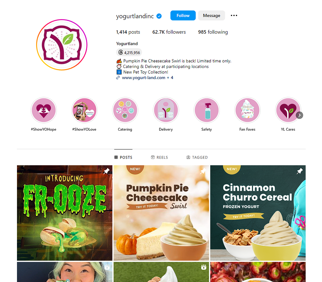 Social Media Strategy for frozen yogurt websites 3