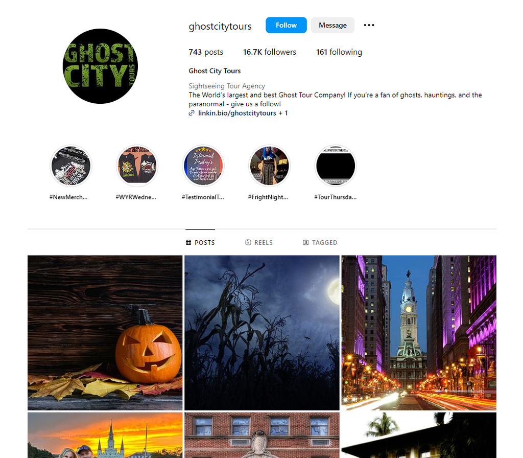 Social Media Strategy for ghost tour websites 2