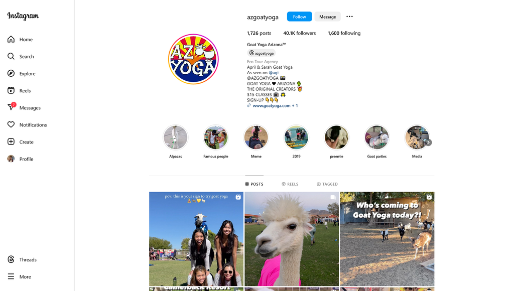 Social Media Strategy for goat yoga websites 5