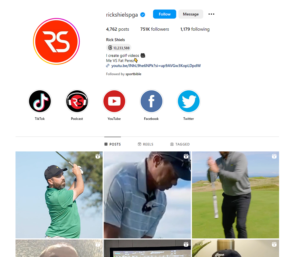 Social Media Strategy for golf coach websites 1