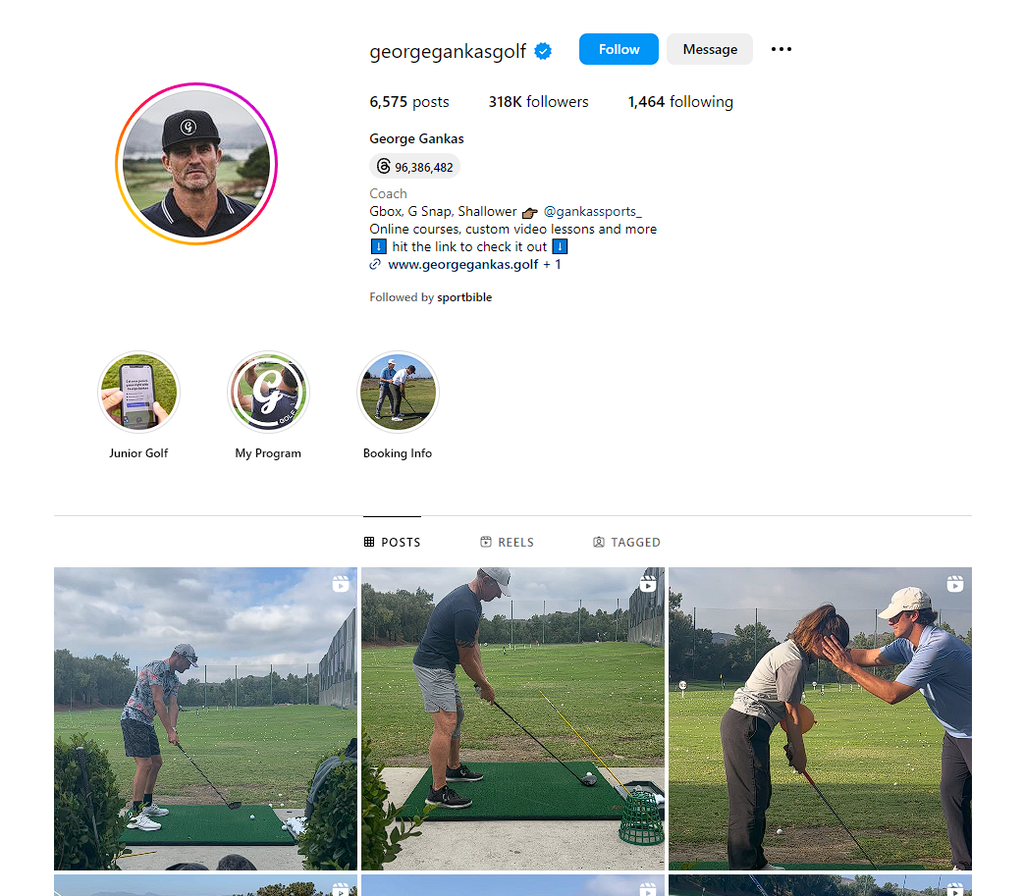 Social Media Strategy for golf coach websites 2