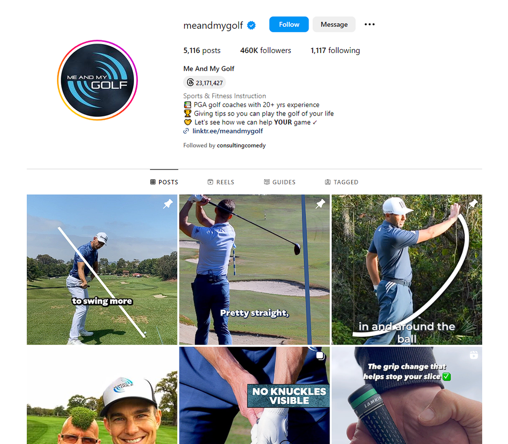 Social Media Strategy for golf coach websites 3