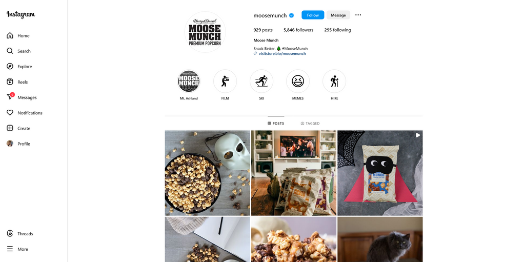 Social Media Strategy for gourmet popcorn shop websites 3