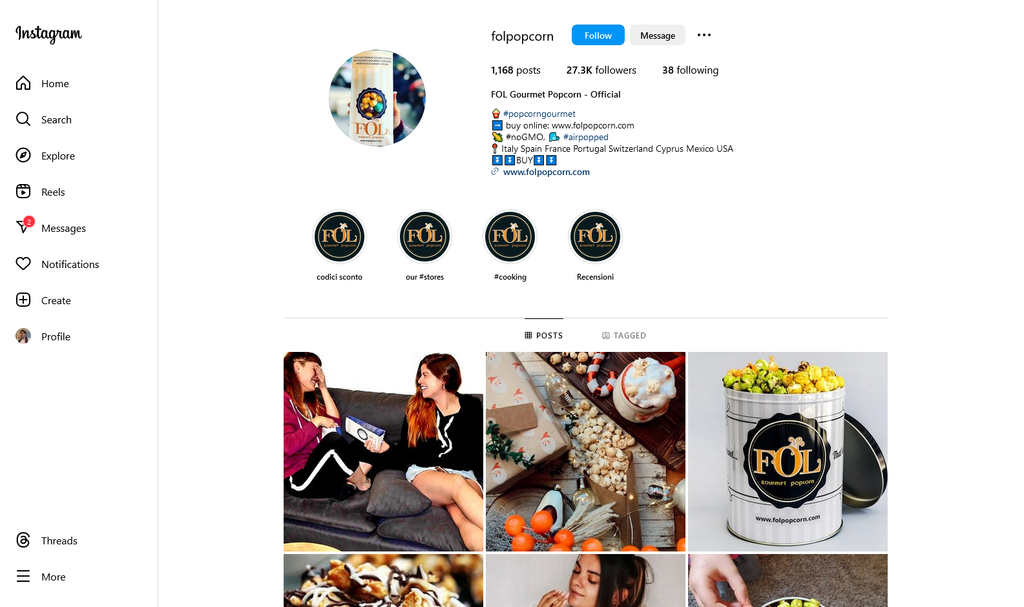 Social Media Strategy for gourmet popcorn shop websites 4