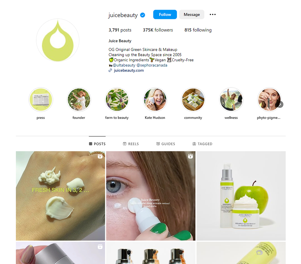 Social Media Strategy for green beauty product websites 4