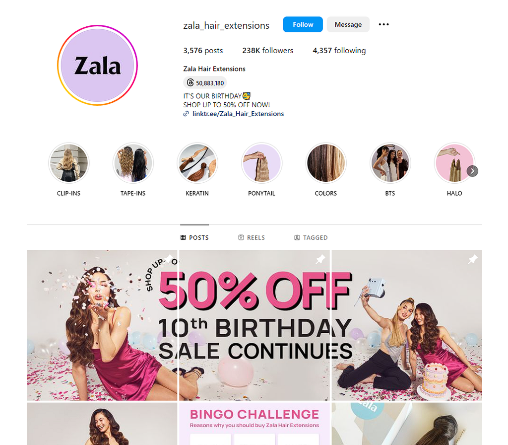 Social Media Strategy for hair extension websites 3