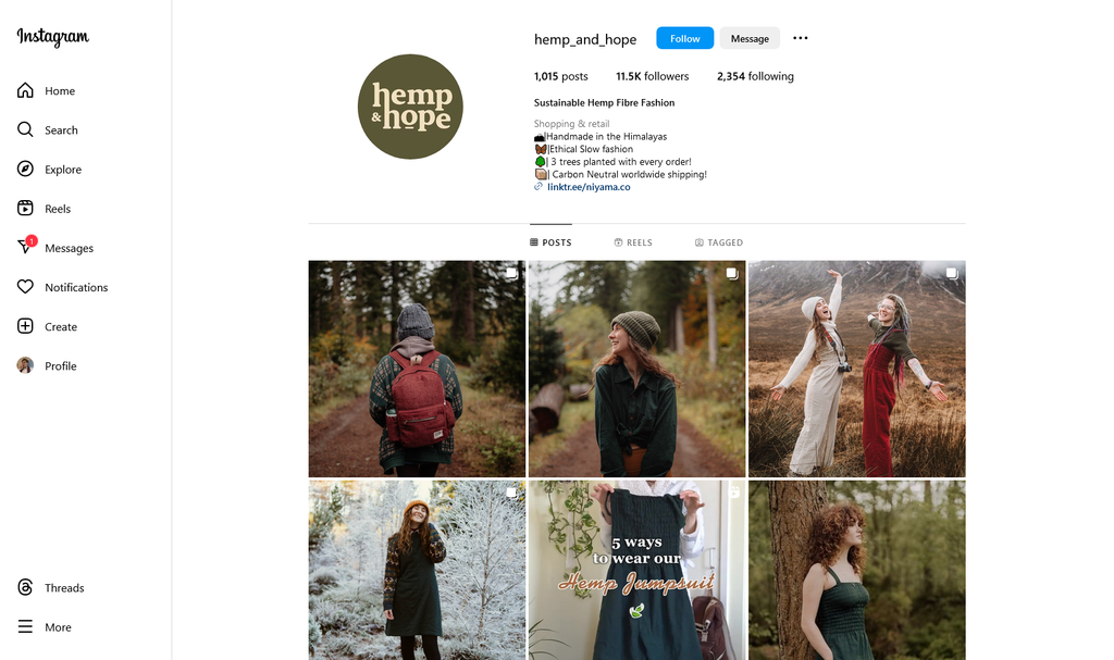 Social Media Strategy for hemp clothing store websites 2