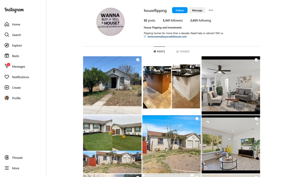 Social Media Strategy for house flipping websites 1