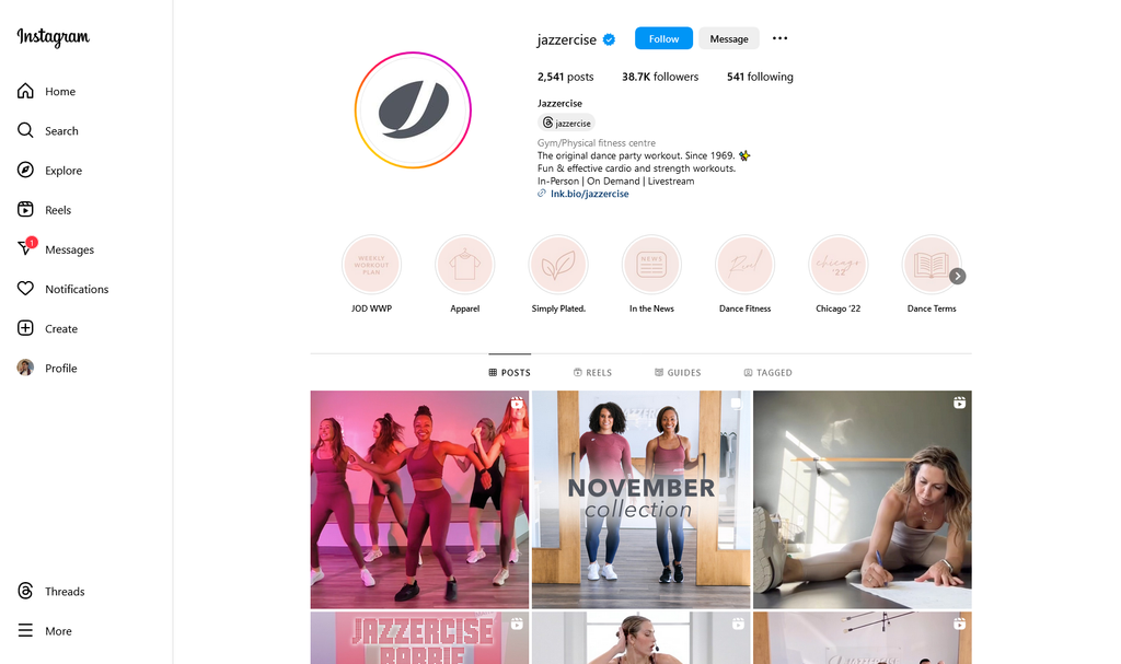 Social Media Strategy for jazzercise studio websites 1