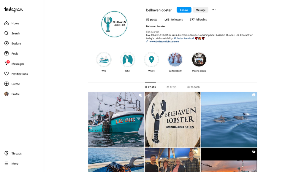 Social Media Strategy for lobster fishing store websites 1