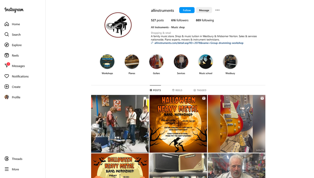 Social Media Strategy for musical instrument store websites 3