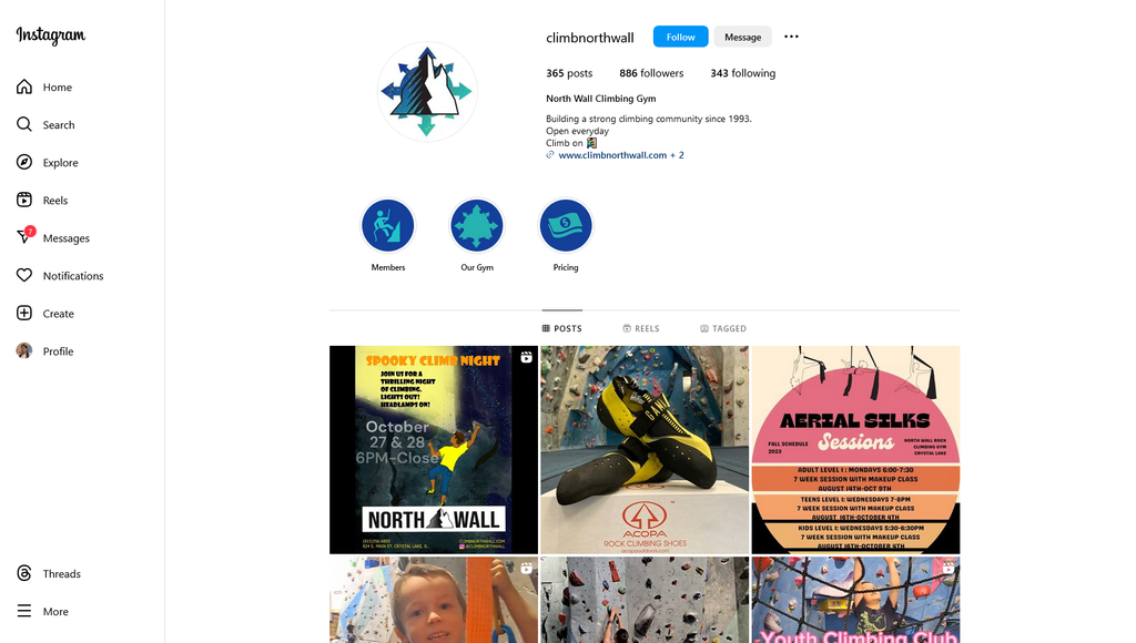 Social Media Strategy for rock climbing gym websites 3