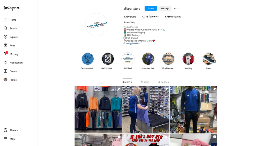 Social Media Strategy for sporting goods store websites 1