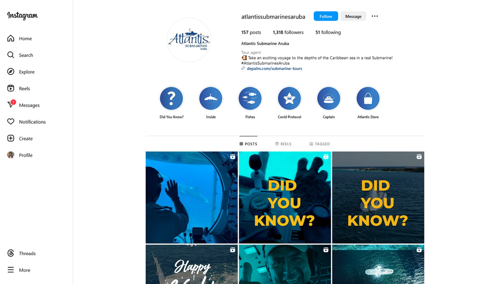 Social Media Strategy for submarine tour websites 4